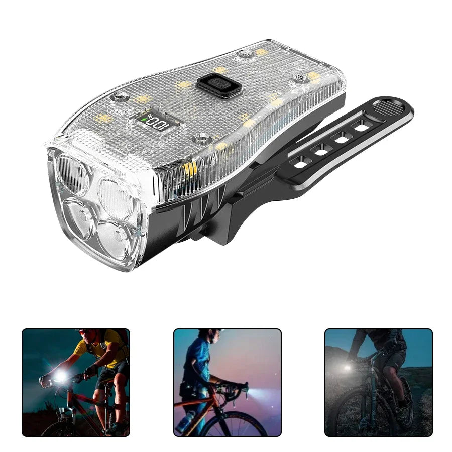 T6 LED Bike Front Light Bicycle Headlight Rechargeable Bright MTB Road Bike Head Lamp LED Cycling Flashlight for Night Riding