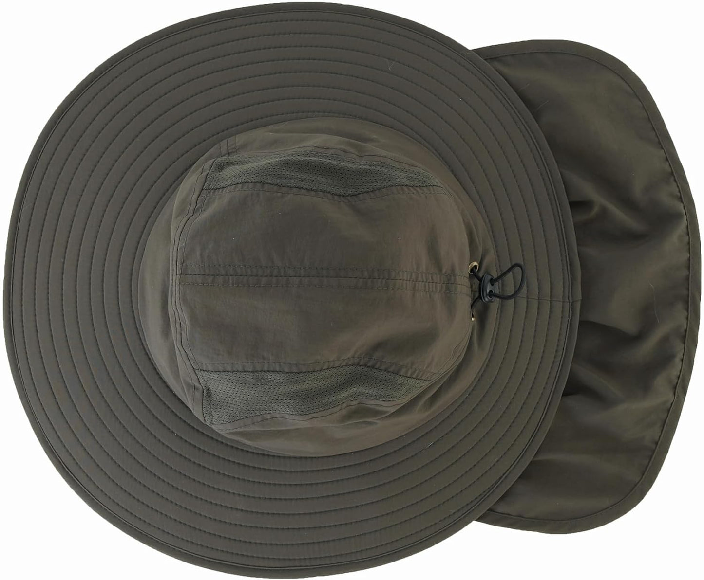 Home Prefer UPF 50+ Mens Wide Brim Fishing Hat with Neck Flap Sun Hat for Men Women Sun Protection Cap