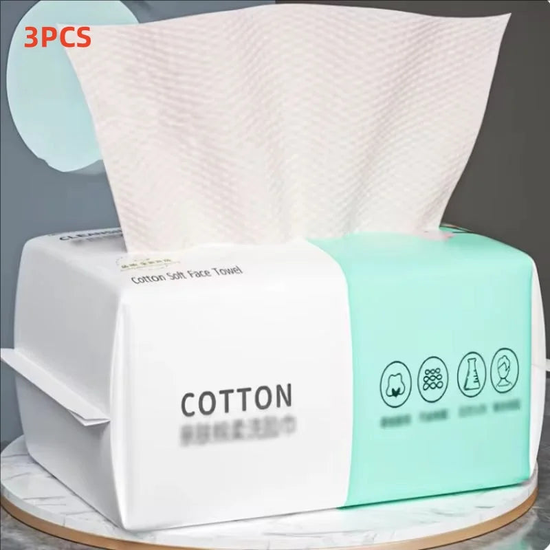 Reusable Thickened Face Towel Travel Cleanser, Wet and Dry Makeup Remover, Cotton Soft Fabric Towel