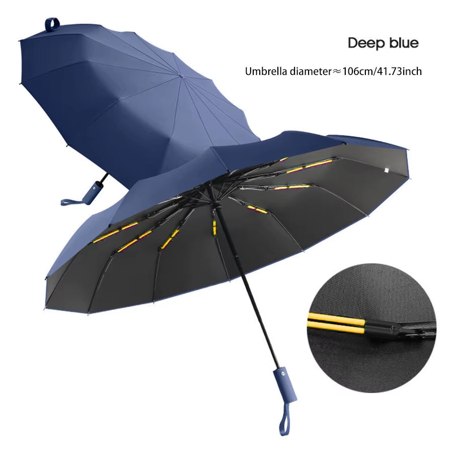 Reinforced 24-Bone Umbrella, Men'S Business Strong and Durable Wind-Resistant Umbrella, Anti-Uv Sunscreen Umbrella Women'S Sunny