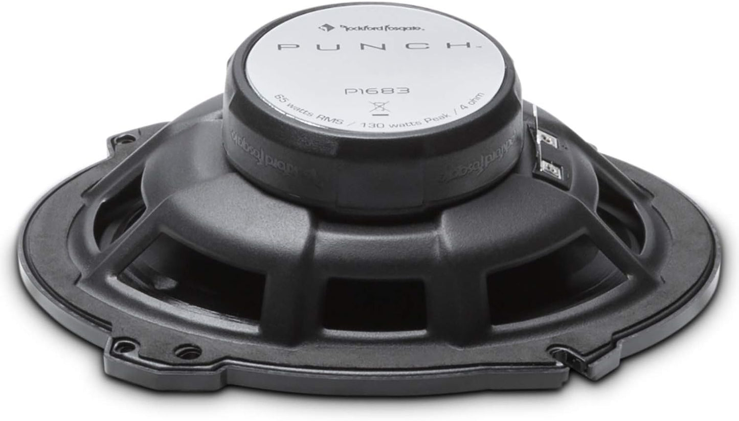 Rockford Fosgate P1683 Punch 6"X8" 3-Way Coaxial Full Range Speakers - Black (Pair)