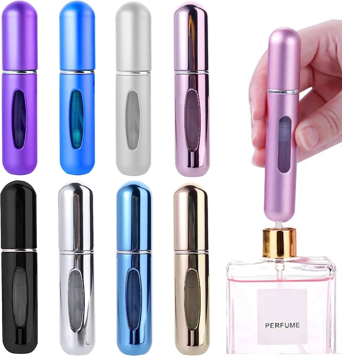 Refillable Mini Perfume Bottle Portable Cosmetic Bottle Spray Bottle Atomizer Spray Container Travel Refillable Bottles 8Ml /5Ml
