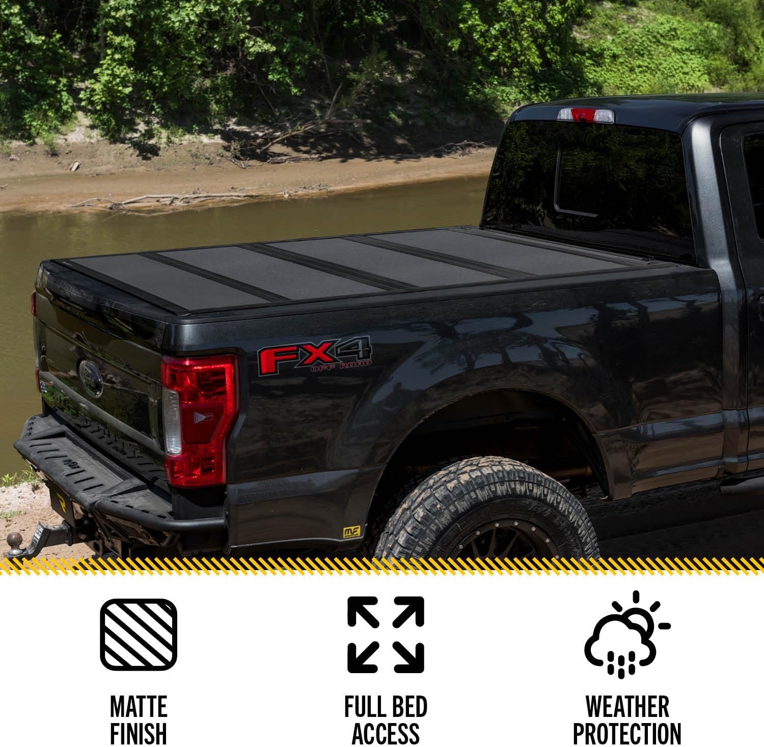 Realtruck BAK Bakflip MX4 Hard Folding Truck Bed Tonneau Cover | 448339 | Fits 2021-2025 Ford F-150 (Incl. Raptor/Lightning) 5' 7" Bed (67.1")