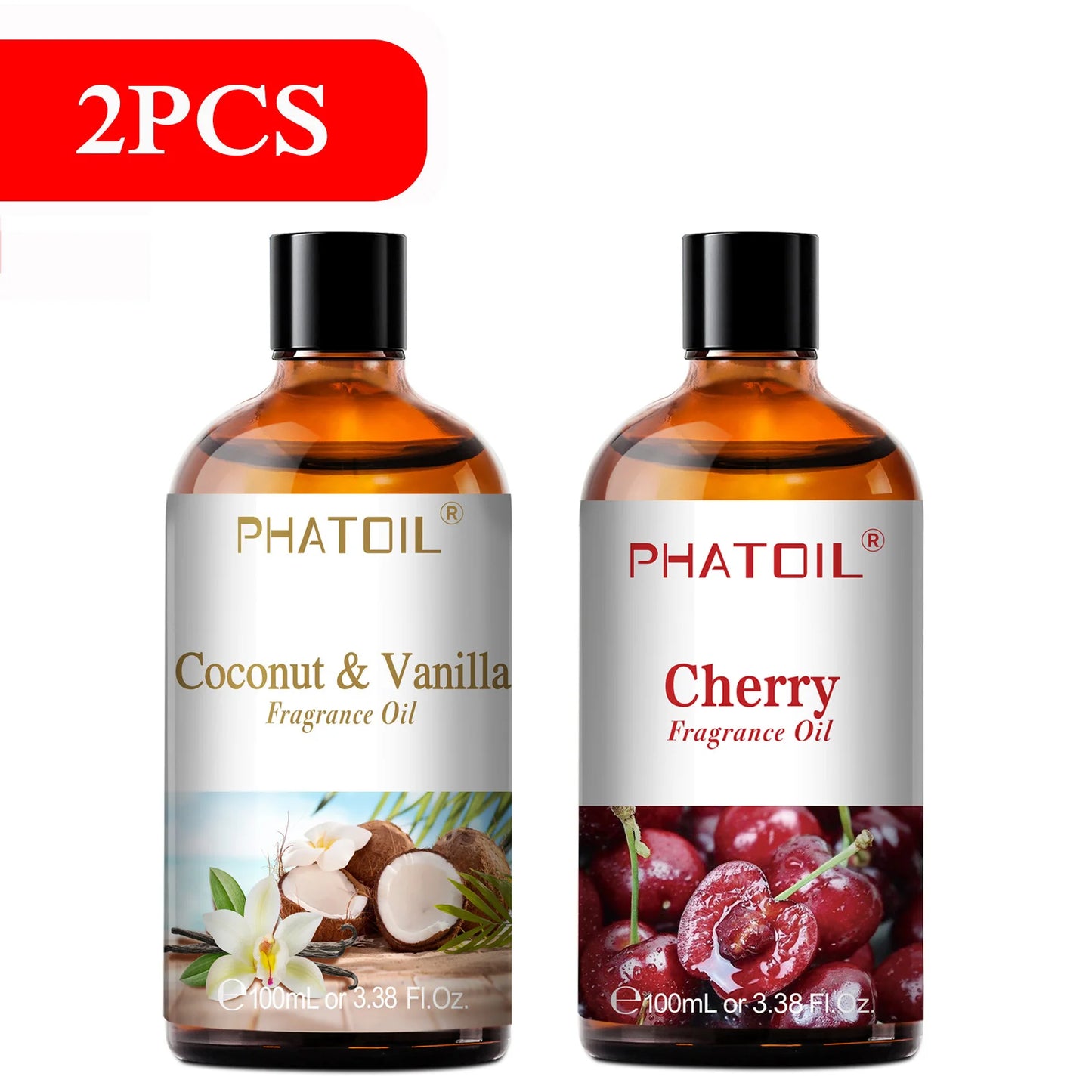 100Ml Aromatherapy Fragrance Oil Coconut & Vanilla Strawberry Cherry Lemon 1/2/3Pcs Aroma Oil for Diffuser Candle Making