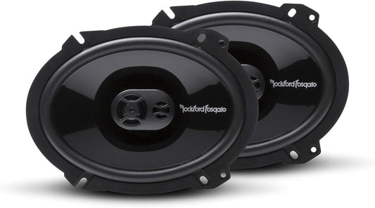 Rockford Fosgate P1683 Punch 6"X8" 3-Way Coaxial Full Range Speakers - Black (Pair)