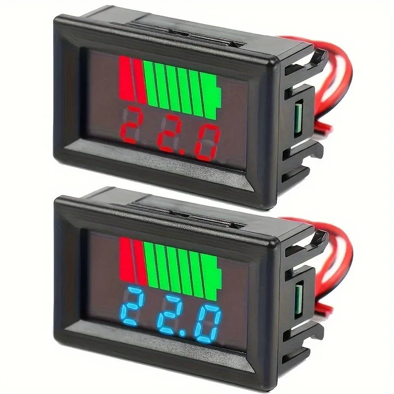 Car Battery Charge Level Indicator 12V 24V 36V 48V 60V Lithium Battery Capacity Meter Tester Display LED Tester Voltmeter