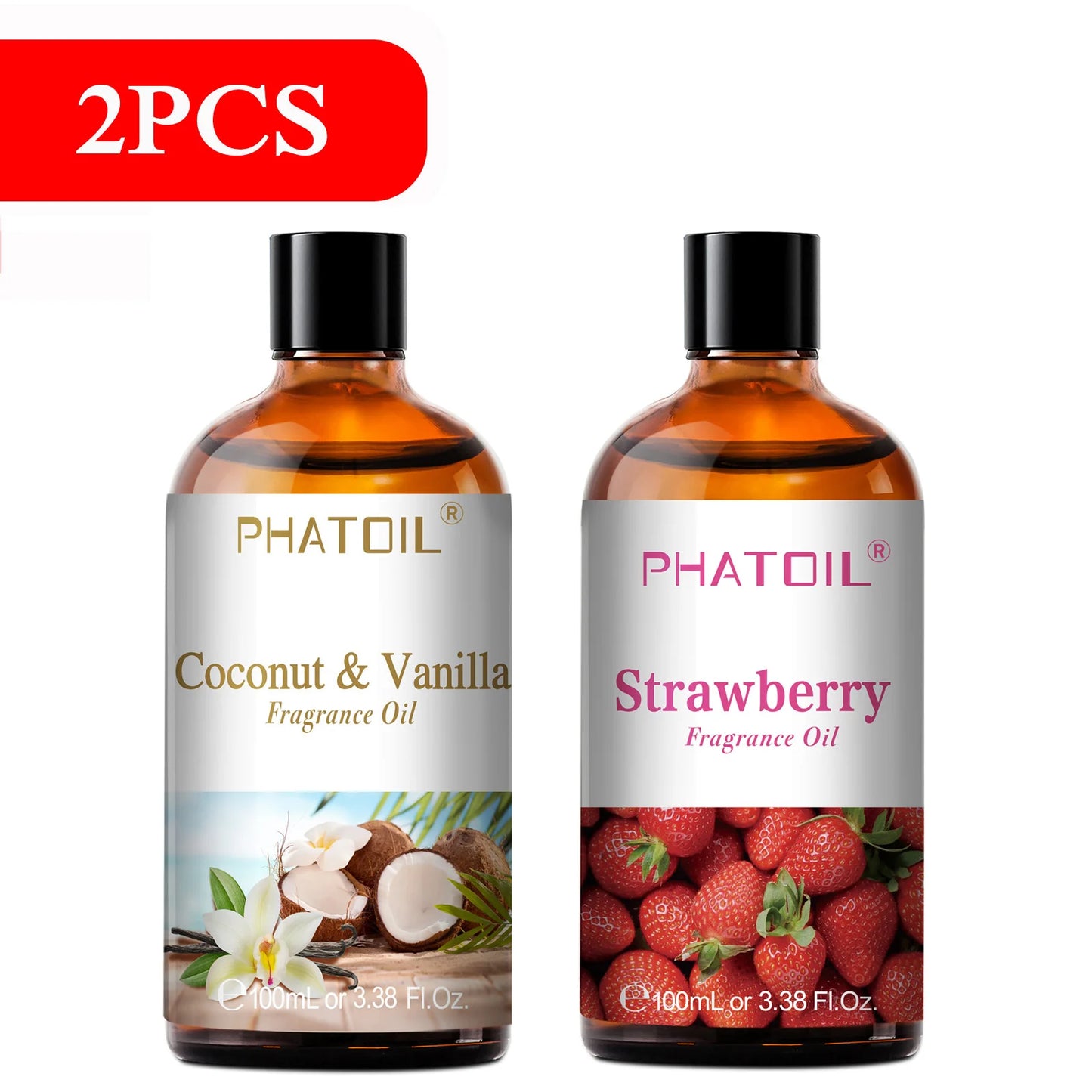 100Ml Aromatherapy Fragrance Oil Coconut & Vanilla Strawberry Cherry Lemon 1/2/3Pcs Aroma Oil for Diffuser Candle Making