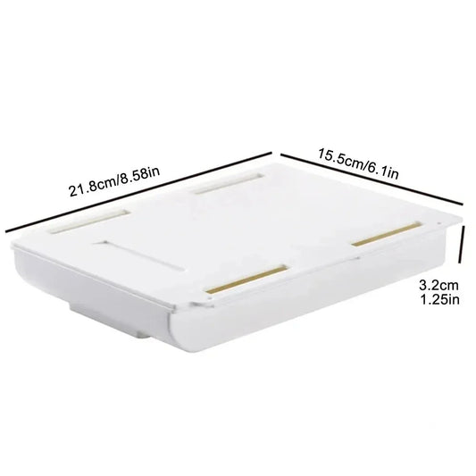 Hidden Storage Box Desk Storage Drawer Self-Adhesive Plastic Table Storage Holder Simple Sundries Cosmetics Stationery Organizer