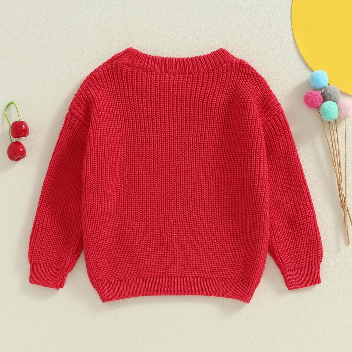 Baby Girl Boy Knit Sweater Blouse Pullover Sweatshirt Warm Crewneck Long Sleeve Tops for Infant Toddler