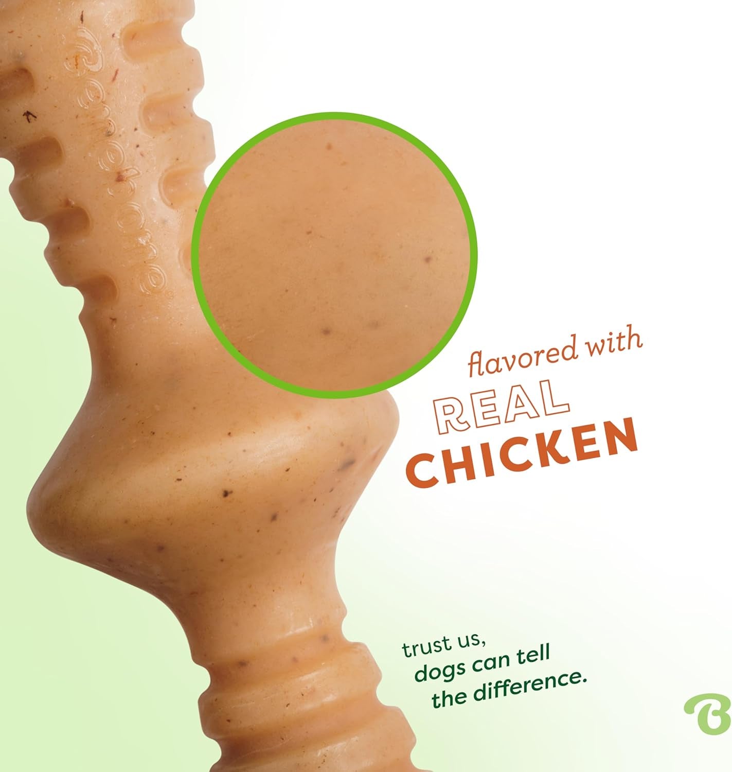 Benebone Zaggler Rolling Dog Chew Toy for Aggressive Chewers, Real Chicken, Made in USA, Medium