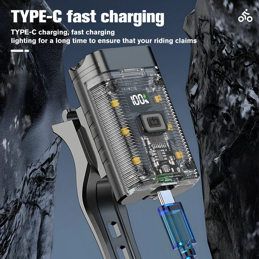 T6 LED Bike Front Light Bicycle Headlight Rechargeable Bright MTB Road Bike Head Lamp LED Cycling Flashlight for Night Riding