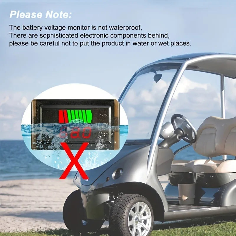 Car Battery Charge Level Indicator 12V 24V 36V 48V 60V Lithium Battery Capacity Meter Tester Display LED Tester Voltmeter