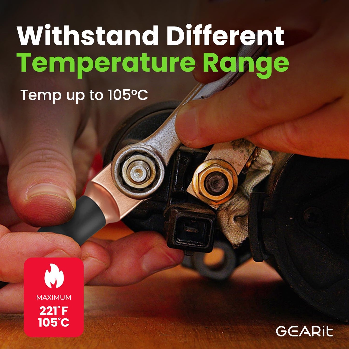 Gearit 1/0 Gauge Wire (25Ft - Red Translucent) Copper Clad Aluminum CCA - Primary Automotive Wire Power/Ground, Battery Cable, Car Audio Speaker, RV Trailer, Amp, Electrical 0Ga AWG 25 Feet