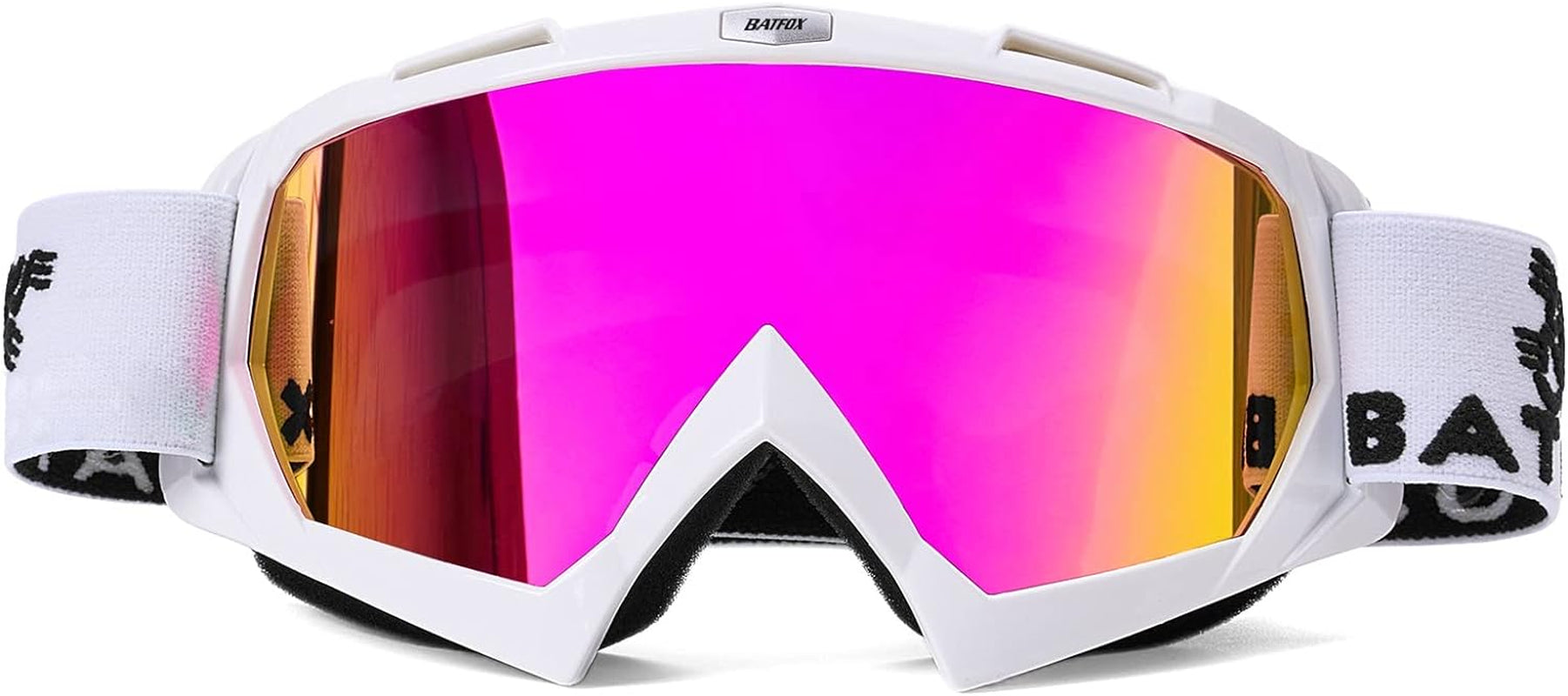 BATFOX Dirt Bike ATV Goggles Motorcycle Gear Riding Motocross Dirtbike 4-Wheeler MX DH Accessories Goggles Glasses for Men Women Youth UV400 Protection Dust-Proof Anti-Slip Strap