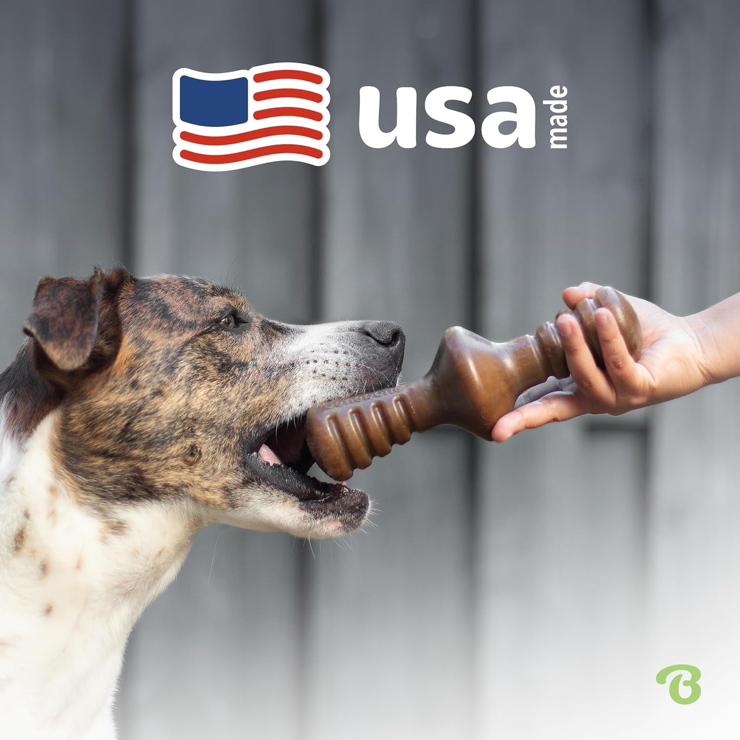 Benebone Zaggler Rolling Dog Chew Toy for Aggressive Chewers, Real Chicken, Made in USA, Medium