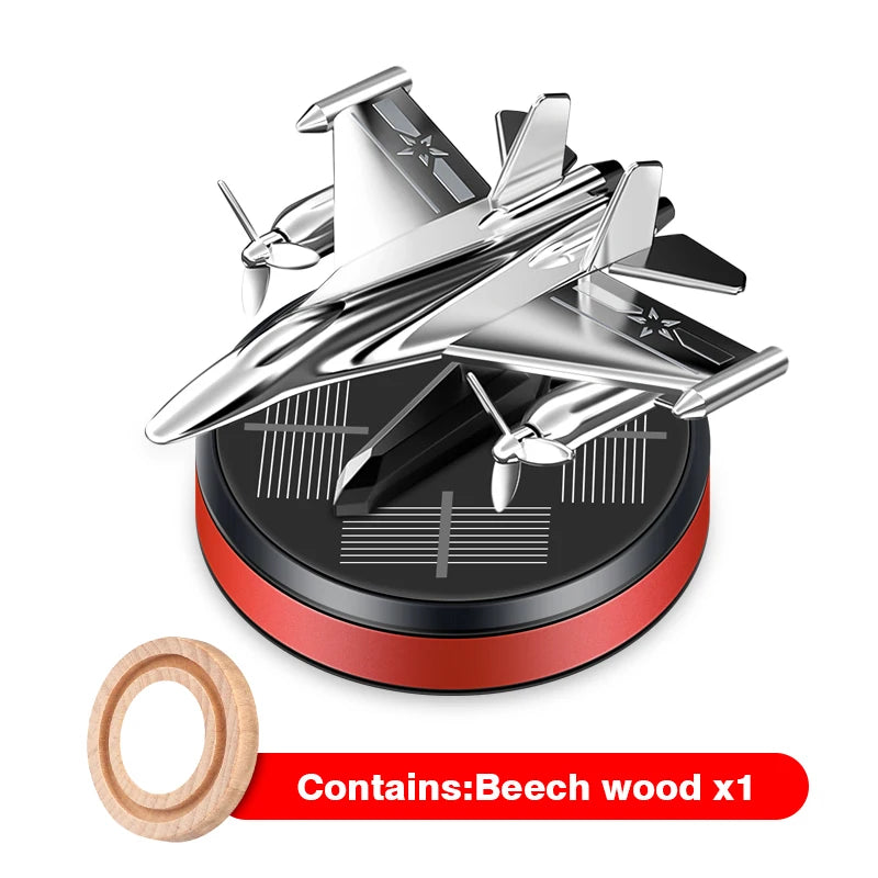 Solar Airplane Creative Men'S Car Decoration Car Interior Accessories Desktop Ornament Gift for Woman, Man, Car Enthusiast