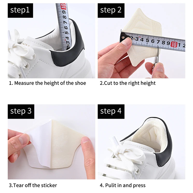 6Pairs/12Pcs Insoles Patch Heel Pads for Sport Shoes Back Sticker Adjustable Size Antiwear Feet Pad Cushion Insert Insole