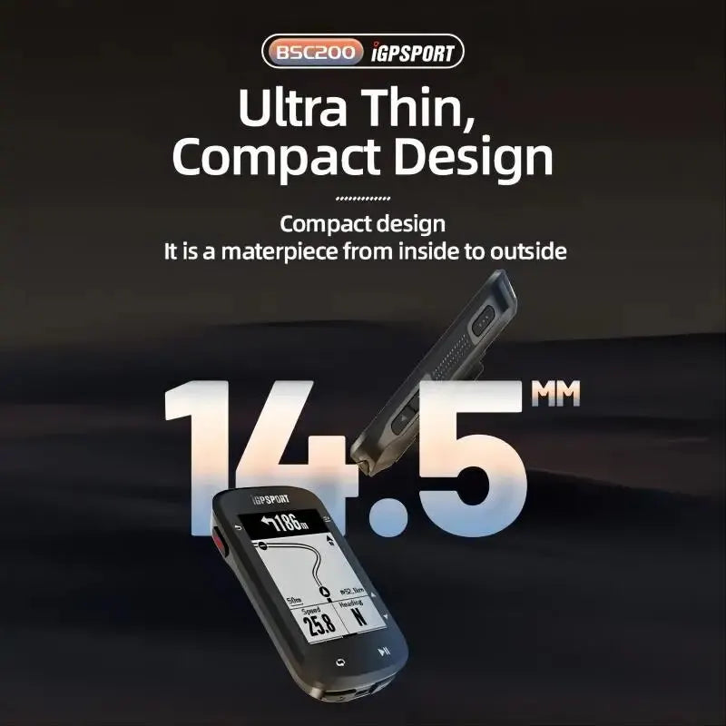 BSC200 GPS Bicycle Computer Cycling Odometer Wireless Speedometer Route Navigation ANT + Bluetooth5.0 Accessories