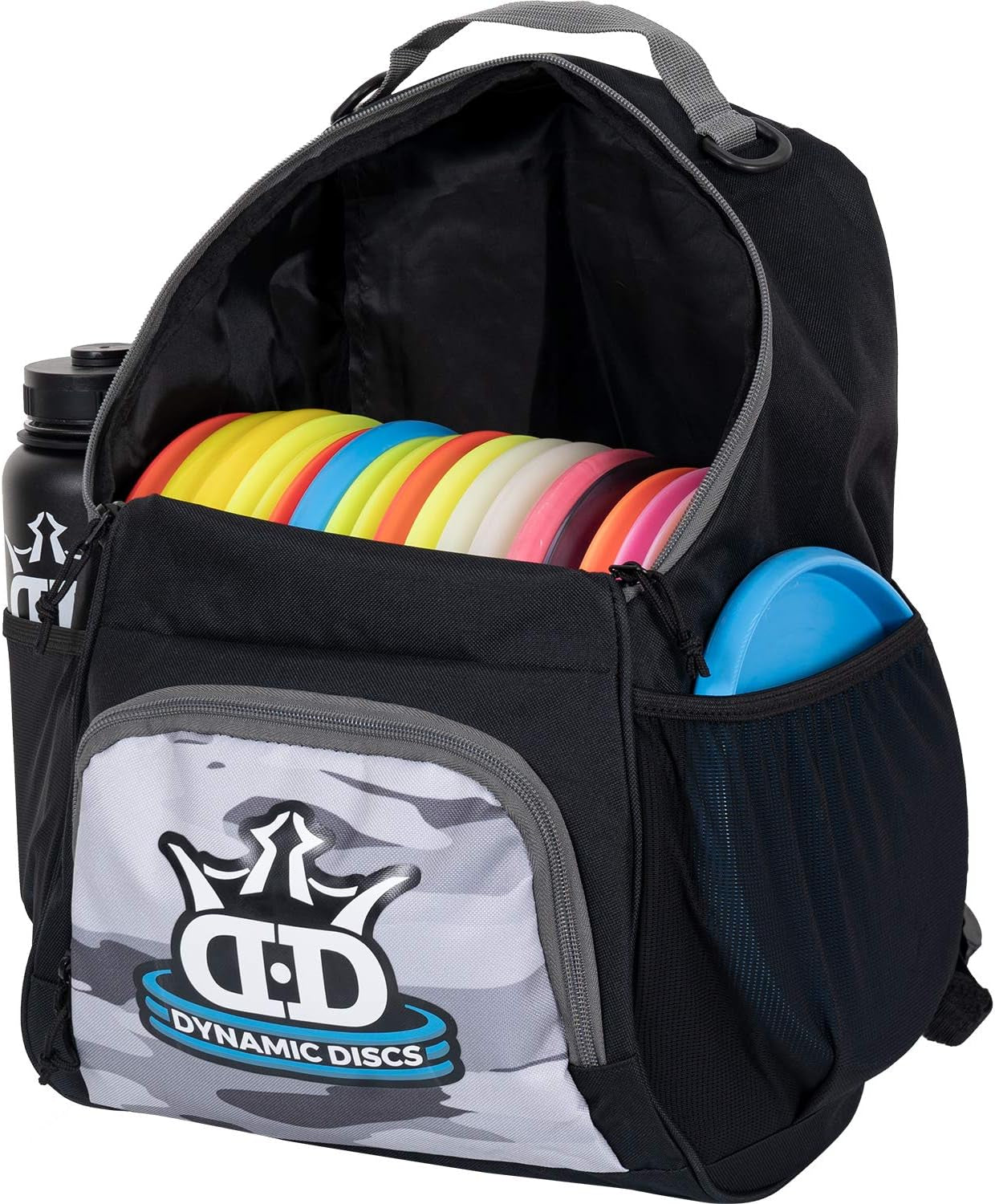 Dynamic Discs Cadet Disc Golf Bag - 17+ Discs Capacity - Beginner Disc Golf Accessories for Men - USA Business & Support - Includes Accessories Pouch & Water Bottle Holder - Lightweight & Durable