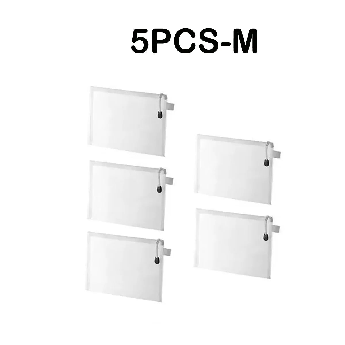 3Pcs Mesh Zipper Pouch A4A5A6 Student Waterproof Zip File Bag Makeup Bag School Office Supplies Miscellaneous Storage Organizer