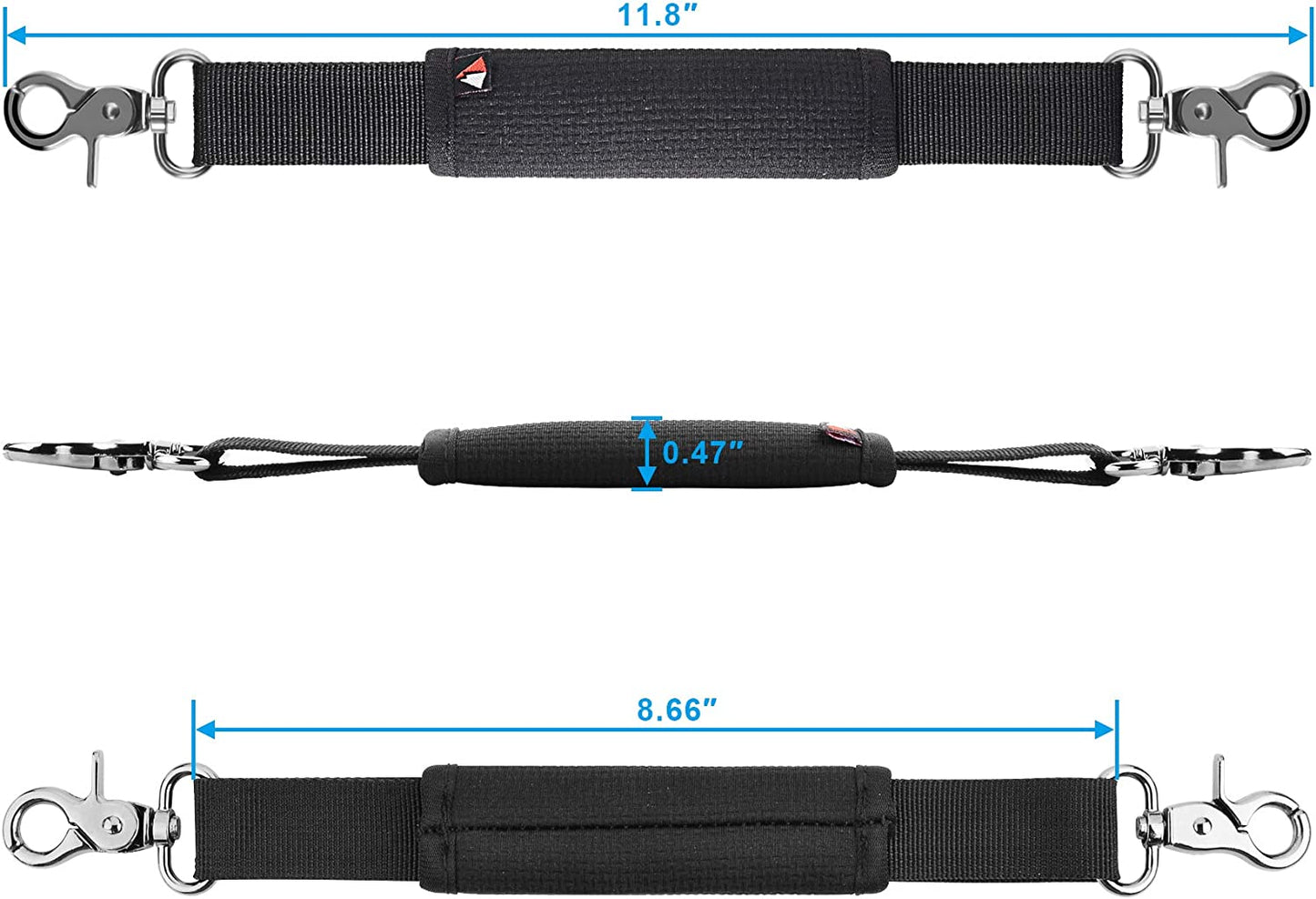 Txesign Removable Speaker Handle Strap for JBL Xtreme/Xtreme 2/ Xtreme 3/Xtreme 4 Portable Speaker(Black)