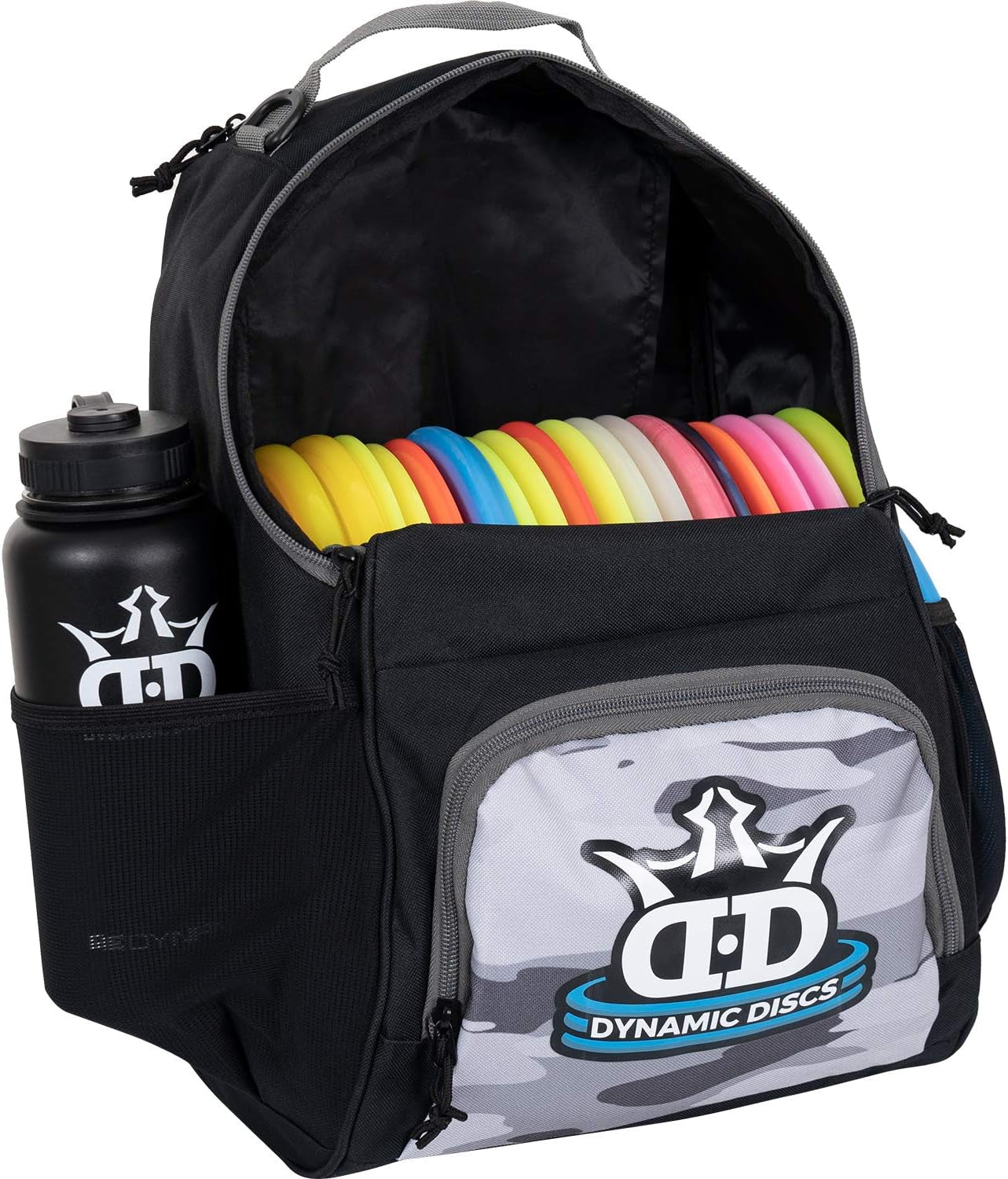Dynamic Discs Cadet Disc Golf Bag - 17+ Discs Capacity - Beginner Disc Golf Accessories for Men - USA Business & Support - Includes Accessories Pouch & Water Bottle Holder - Lightweight & Durable