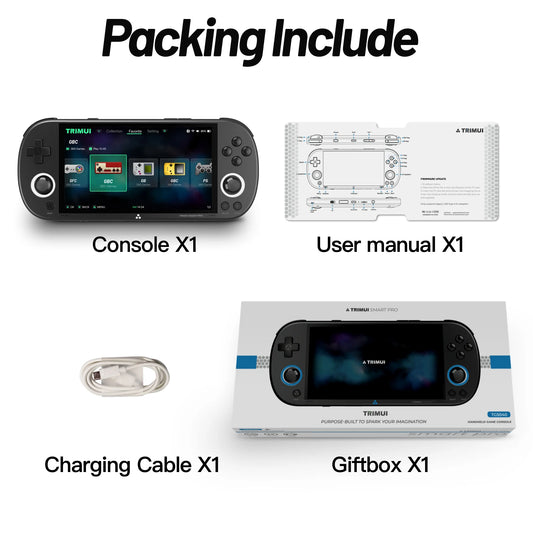 Smart Pro Handheld Game Console 4.96''IPS Screen Linux System Joystick RGB Lighting Smartpro Retro Video Game Player Gift