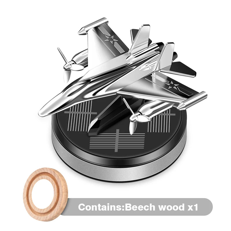 Solar Airplane Creative Men'S Car Decoration Car Interior Accessories Desktop Ornament Gift for Woman, Man, Car Enthusiast