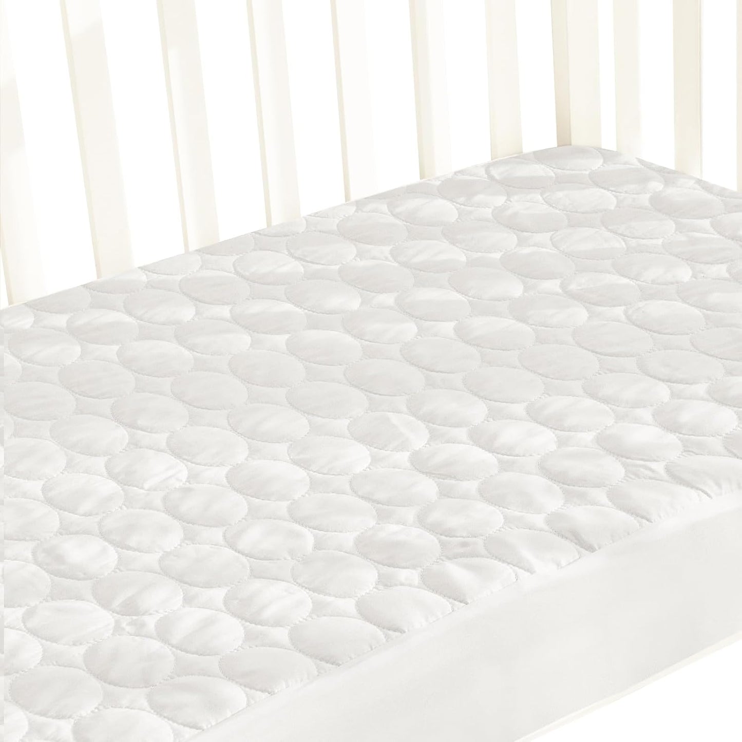 Crib Mattress Protector Pad Waterproof, Toddler Waterproof Crib Mattress Cover, Machine Washable & Dryer Fit Baby Toddler Bed Mattress Protector (Standard Size 52” X 28”)