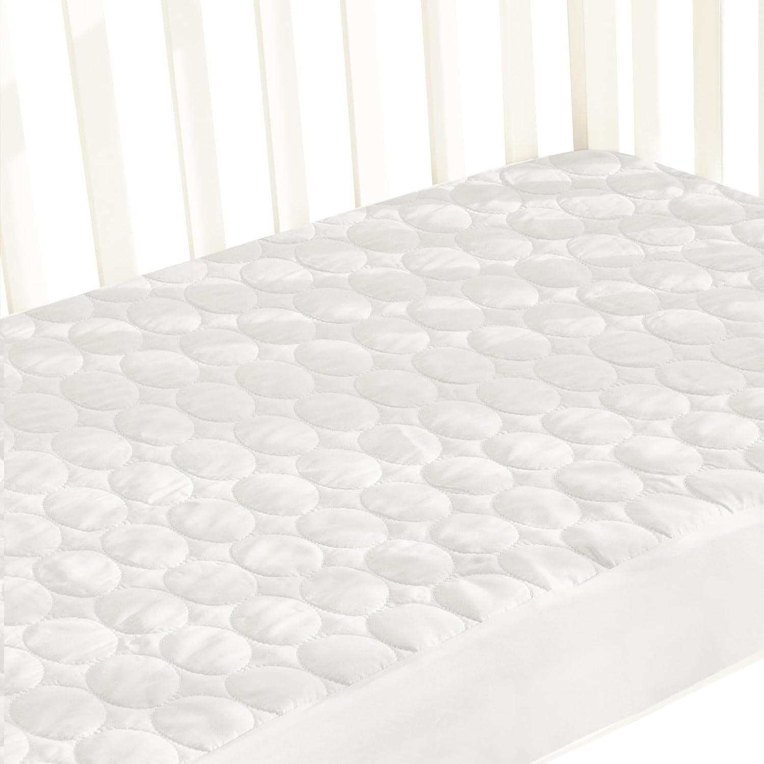 Crib Mattress Protector Pad Waterproof, Toddler Waterproof Crib Mattress Cover, Machine Washable & Dryer Fit Baby Toddler Bed Mattress Protector (Standard Size 52” X 28”)