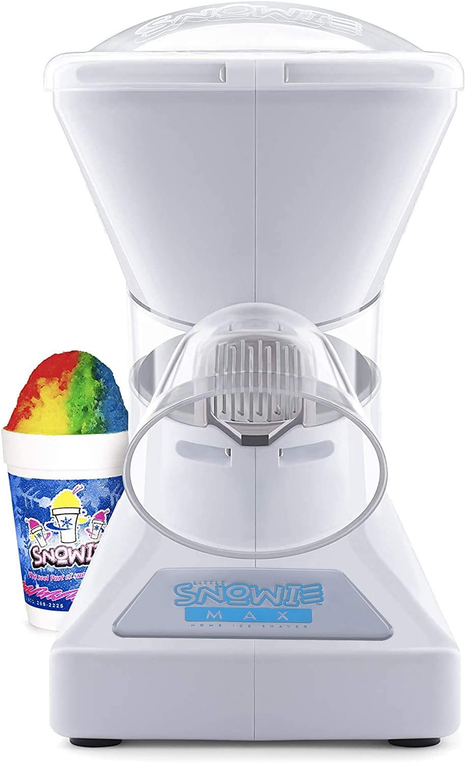SNOWIE - Little Snowie Max Snow Cone Machine - Premium Shaved Ice Maker, with Powder Sticks Syrup Mix, Entrepreneur Kit