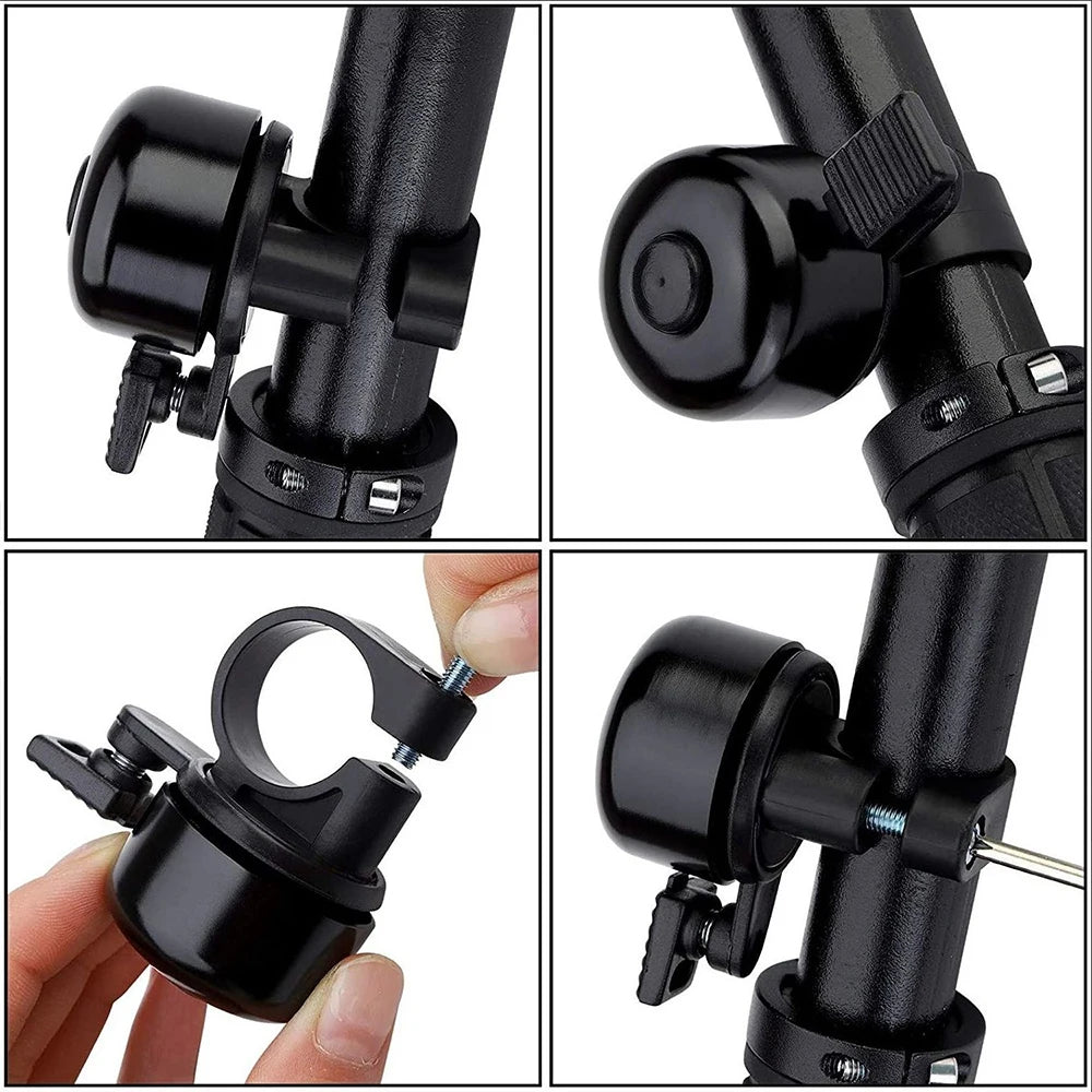 Universal Bike Bell Aluminum Alloy Mountain Road Bike Horn Alarm for Safety Cycling Bicycle Handlebar Bell Accessory Easy to Use