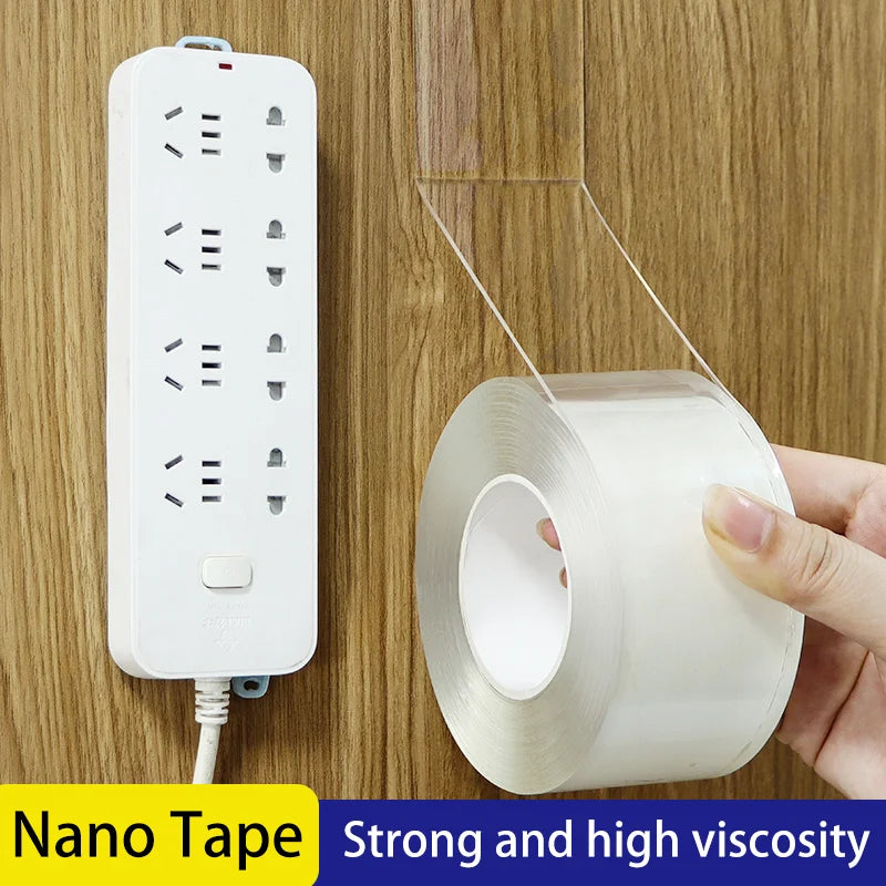 Versatile Reusable Double-Sided Waterproof Adhesive Tape - Perfect for Kitchen and Bathroom Supplies