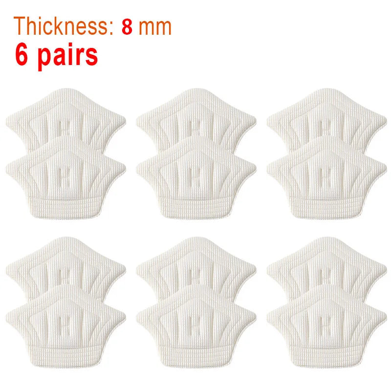 6Pairs/12Pcs Insoles Patch Heel Pads for Sport Shoes Back Sticker Adjustable Size Antiwear Feet Pad Cushion Insert Insole