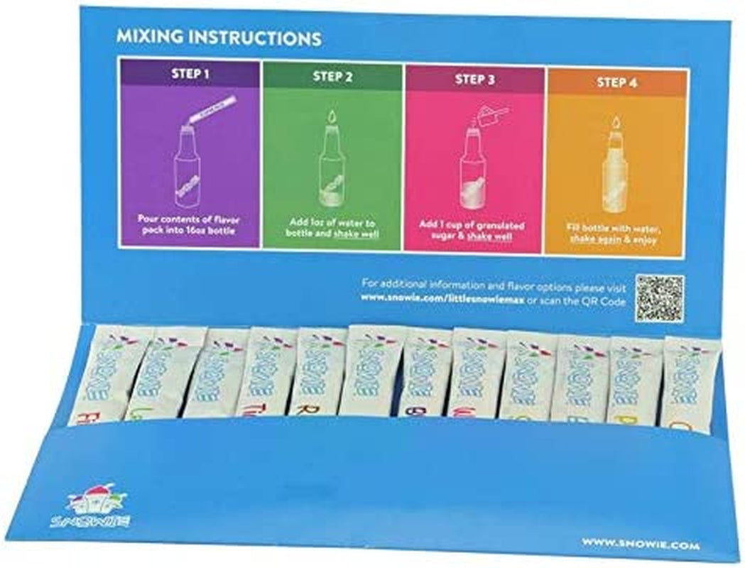 SNOWIE - Little Snowie Max Snow Cone Machine - Premium Shaved Ice Maker, with Powder Sticks Syrup Mix, Entrepreneur Kit