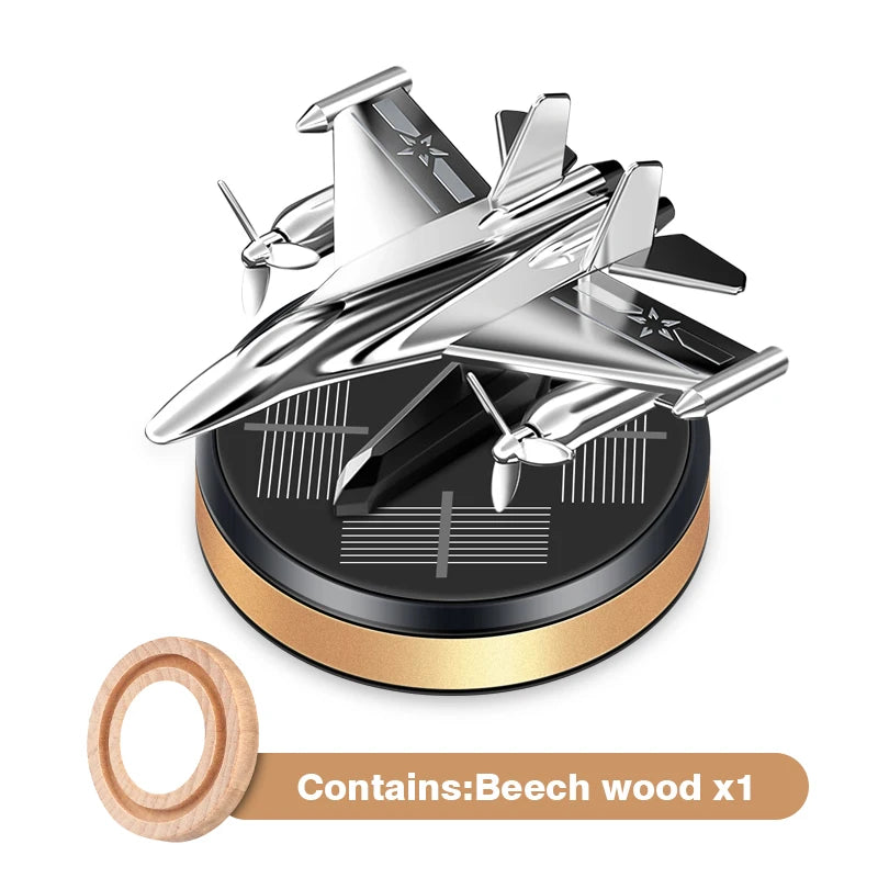 Solar Airplane Creative Men'S Car Decoration Car Interior Accessories Desktop Ornament Gift for Woman, Man, Car Enthusiast