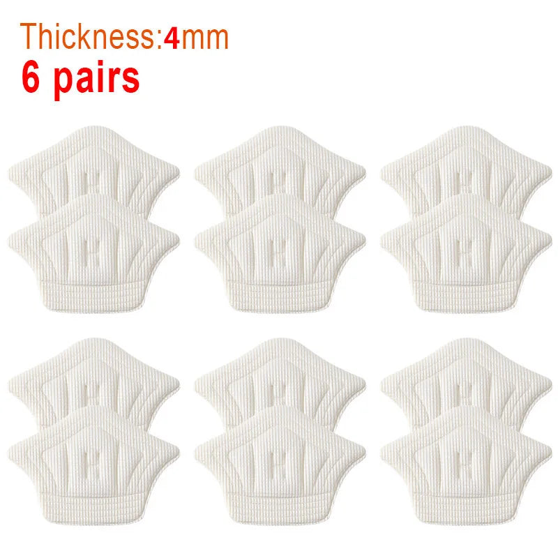 6Pairs/12Pcs Insoles Patch Heel Pads for Sport Shoes Back Sticker Adjustable Size Antiwear Feet Pad Cushion Insert Insole