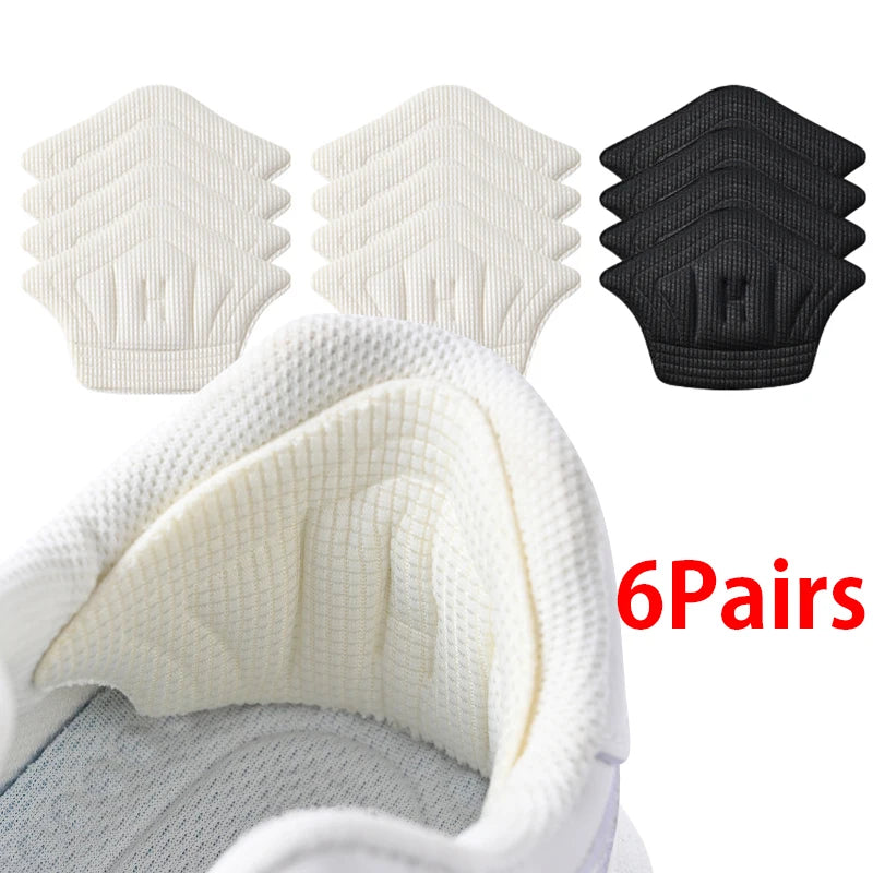6Pairs/12Pcs Insoles Patch Heel Pads for Sport Shoes Back Sticker Adjustable Size Antiwear Feet Pad Cushion Insert Insole