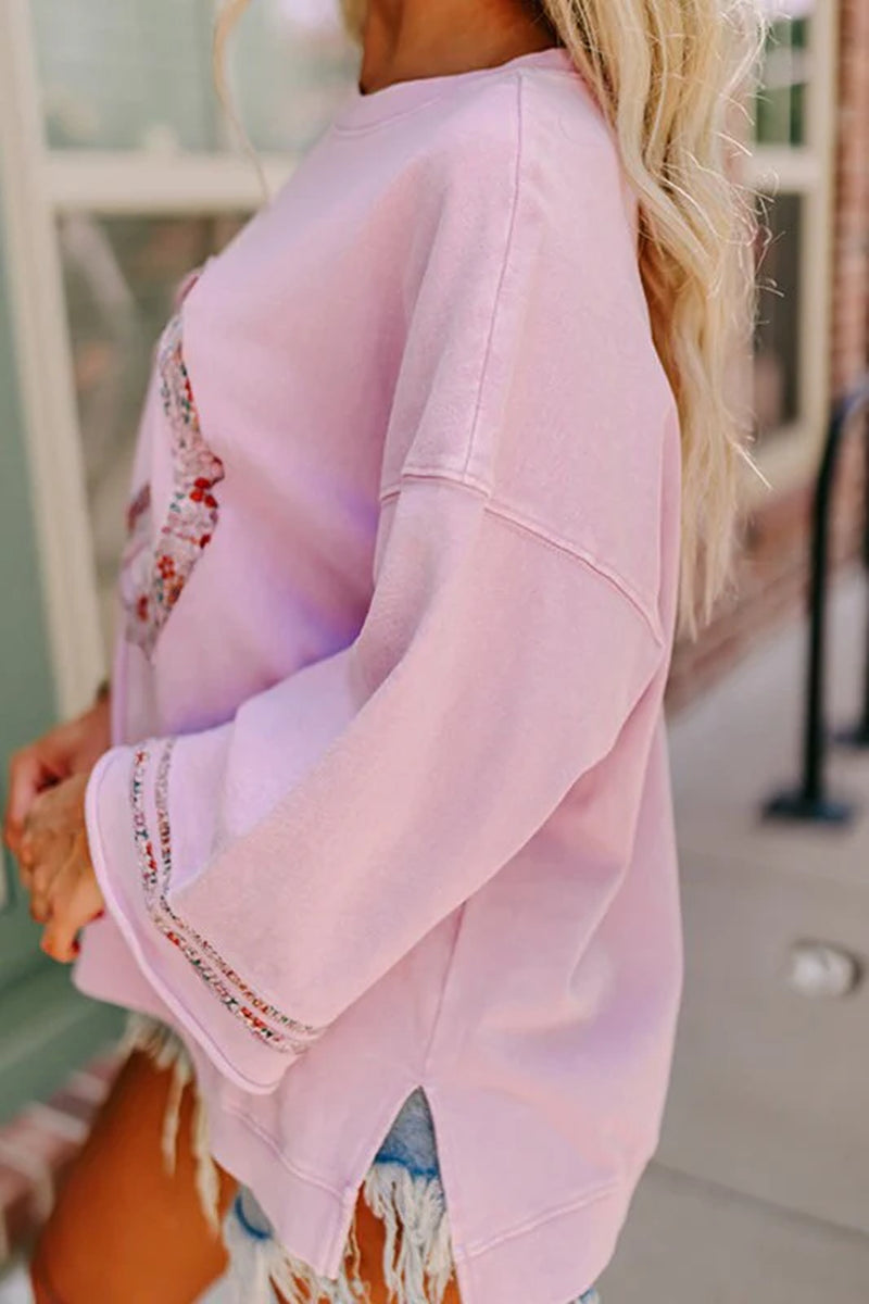 Drop Shoulder Wide Sleeve Casual Sweatshirts Top