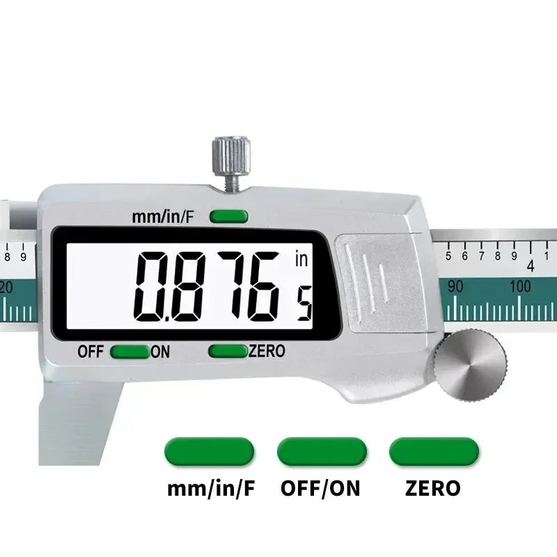 ET50 150Mm Stainless Steel Caliper Zero Setting 0.01Mm High Precision 6-Inch Digital Caliper Thickness Gauge Fraction/Mm/Inch