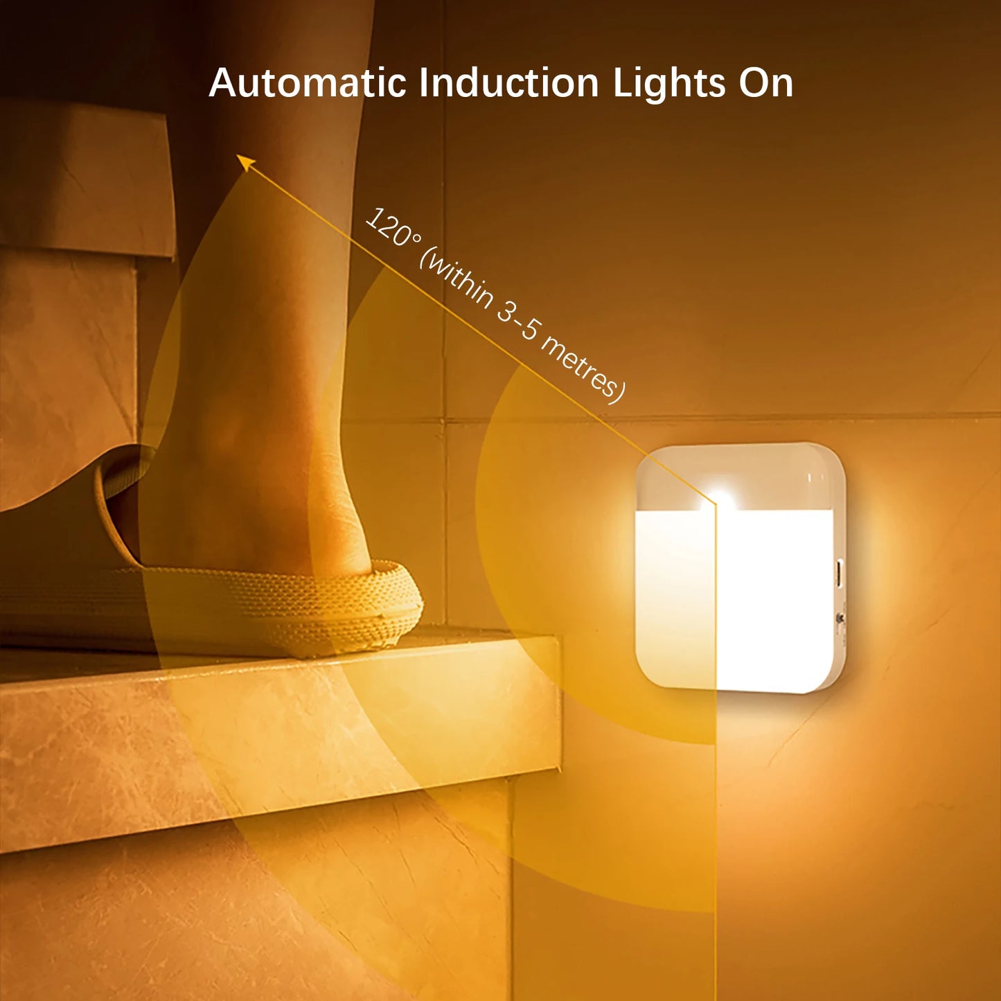 LED Smart Human Body Sensor Night Lights Emergency Automatic Lighting USB Charging Wireless Magentic Suction LED Cabinet Lights