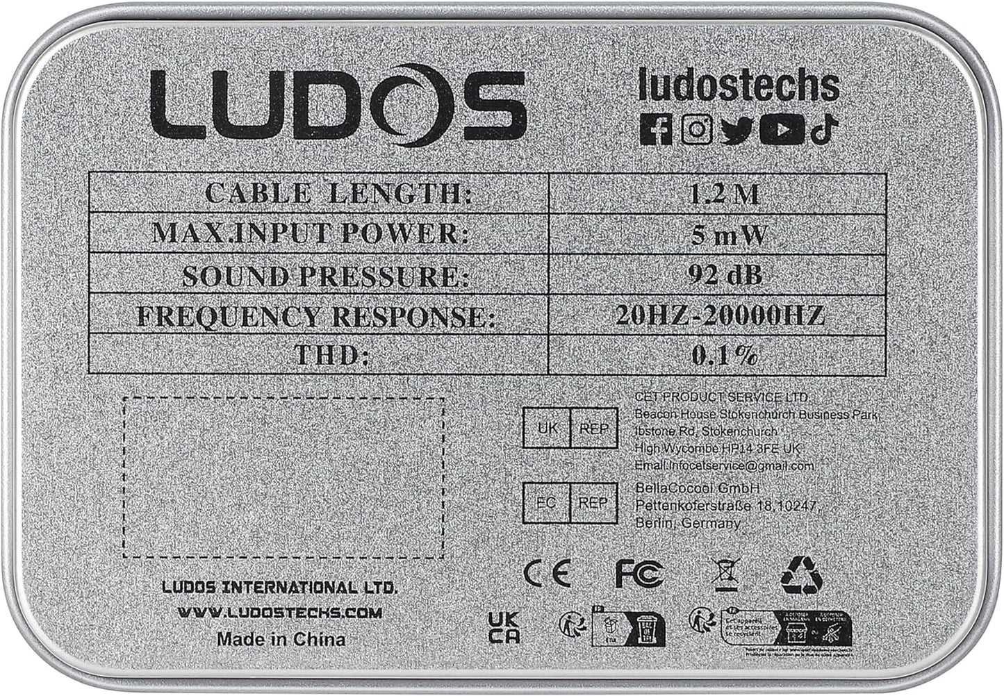 LUDOS Ultra Wired Earbuds In-Ear Headphones, 5 Years Warranty, Earphones with Microphone, Noise Isolating Ear Buds, Memory Foam for Iphone, Samsung, School Students, Kids, Women, Small Ears - Brown