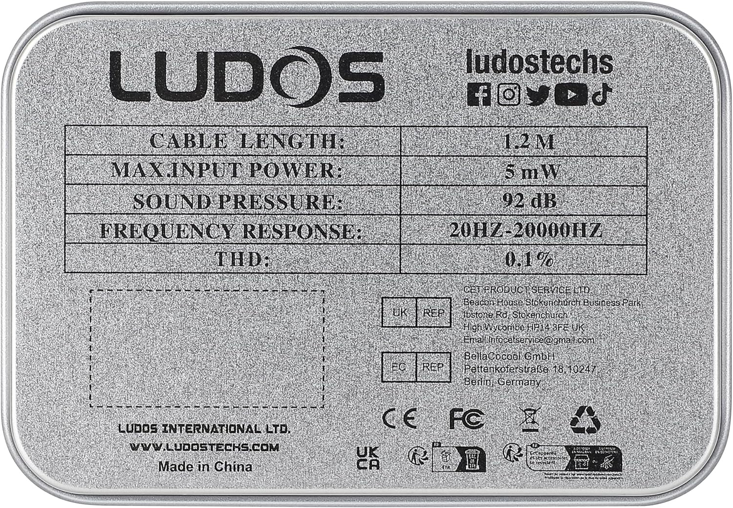 LUDOS Ultra Wired Earbuds In-Ear Headphones, 5 Years Warranty, Earphones with Microphone, Noise Isolating Ear Buds, Memory Foam for Iphone, Samsung, School Students, Kids, Women, Small Ears - Brown