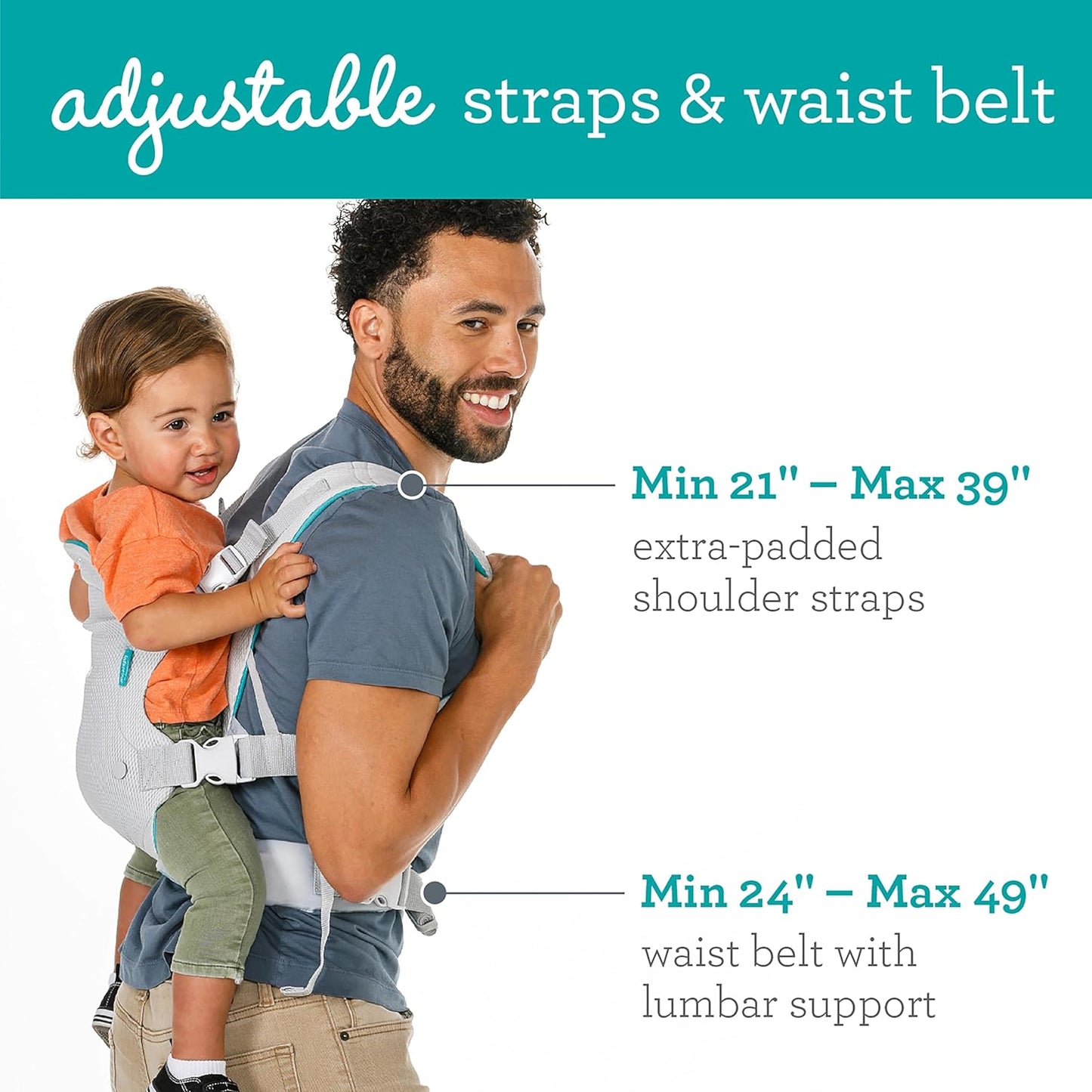 Flip 4-In-1 Light & Airy Convertible Baby Carrier, Adjustable, Ergonomic Babywearing, Registry Essential, Baby Carrier for Newborn to Toddler