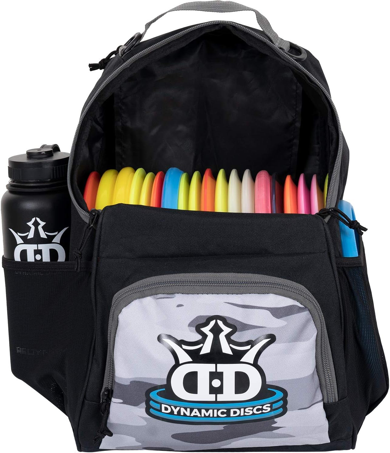 Dynamic Discs Cadet Disc Golf Bag - 17+ Discs Capacity - Beginner Disc Golf Accessories for Men - USA Business & Support - Includes Accessories Pouch & Water Bottle Holder - Lightweight & Durable