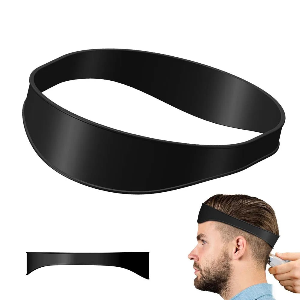 DIY Home Haircuts Curved Headband Silicone Neckline Shaving Template and Hair Cutting Guide Hair Styling Tool