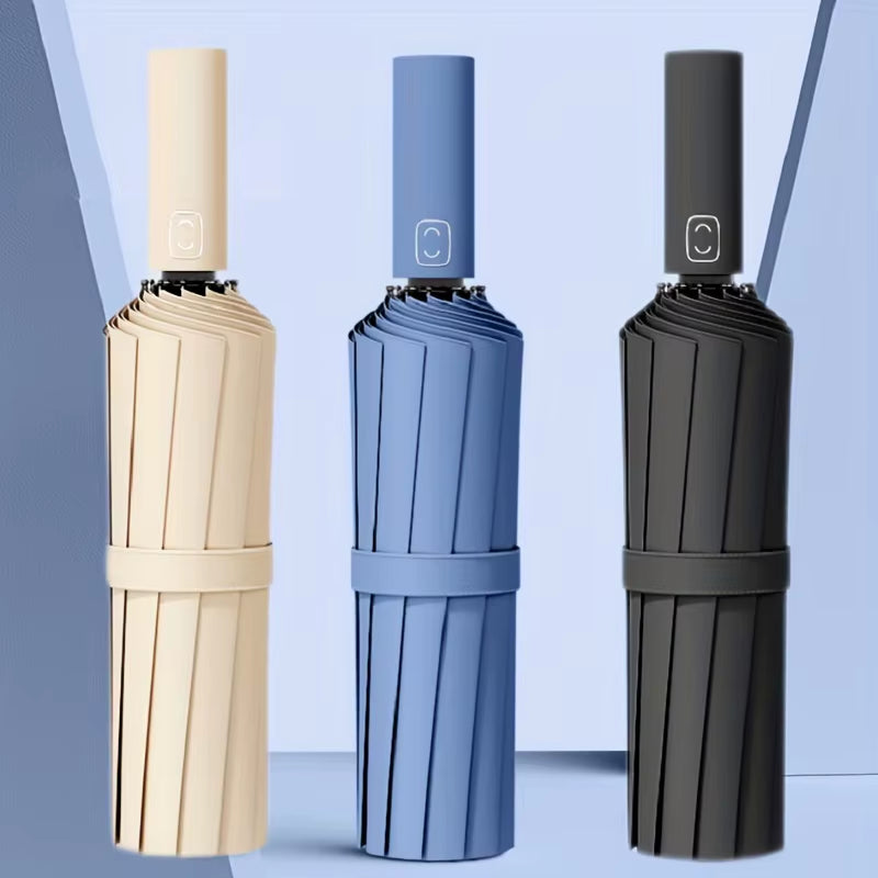 Reinforced 24-Bone Umbrella, Men'S Business Strong and Durable Wind-Resistant Umbrella, Anti-Uv Sunscreen Umbrella Women'S Sunny