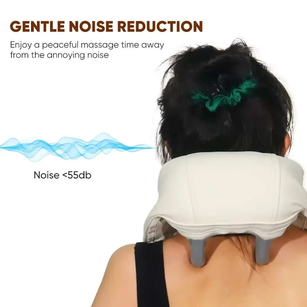 Wireless Neck and Back Massager Shoulder Kneading Massage Shawl Cervical Relaxing Trapezius Massager