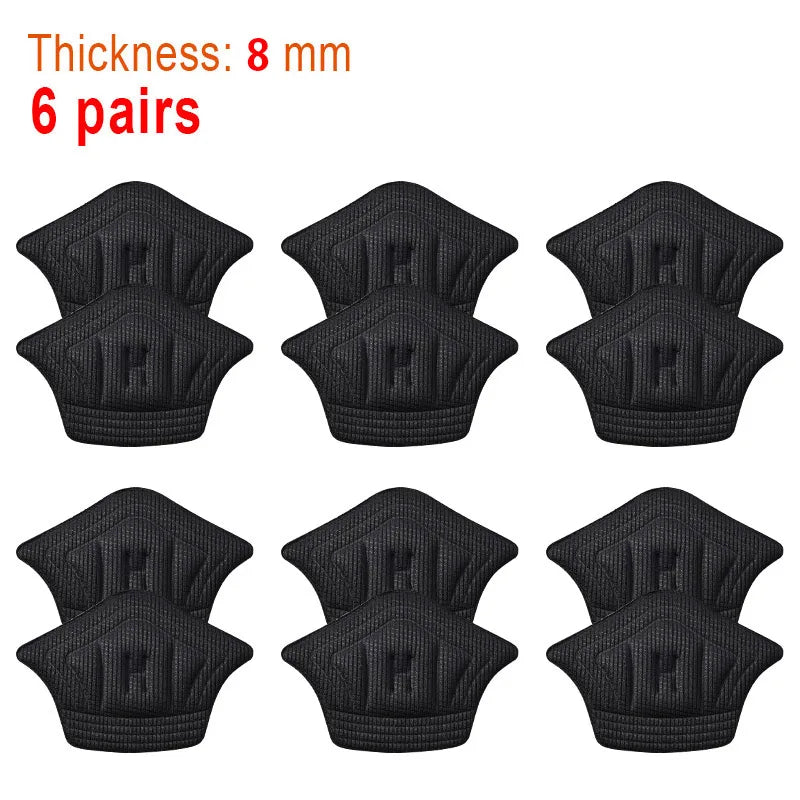 6Pairs/12Pcs Insoles Patch Heel Pads for Sport Shoes Back Sticker Adjustable Size Antiwear Feet Pad Cushion Insert Insole