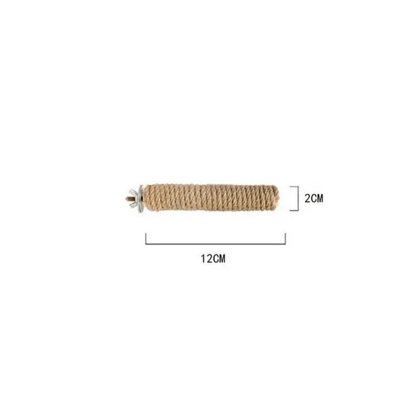 Parrot Pet Standing Stick Wood Hanging Stand Rack Toy Sticksstand Branch Perches for Bird Cage Bar Paw Grinding Clean Toys